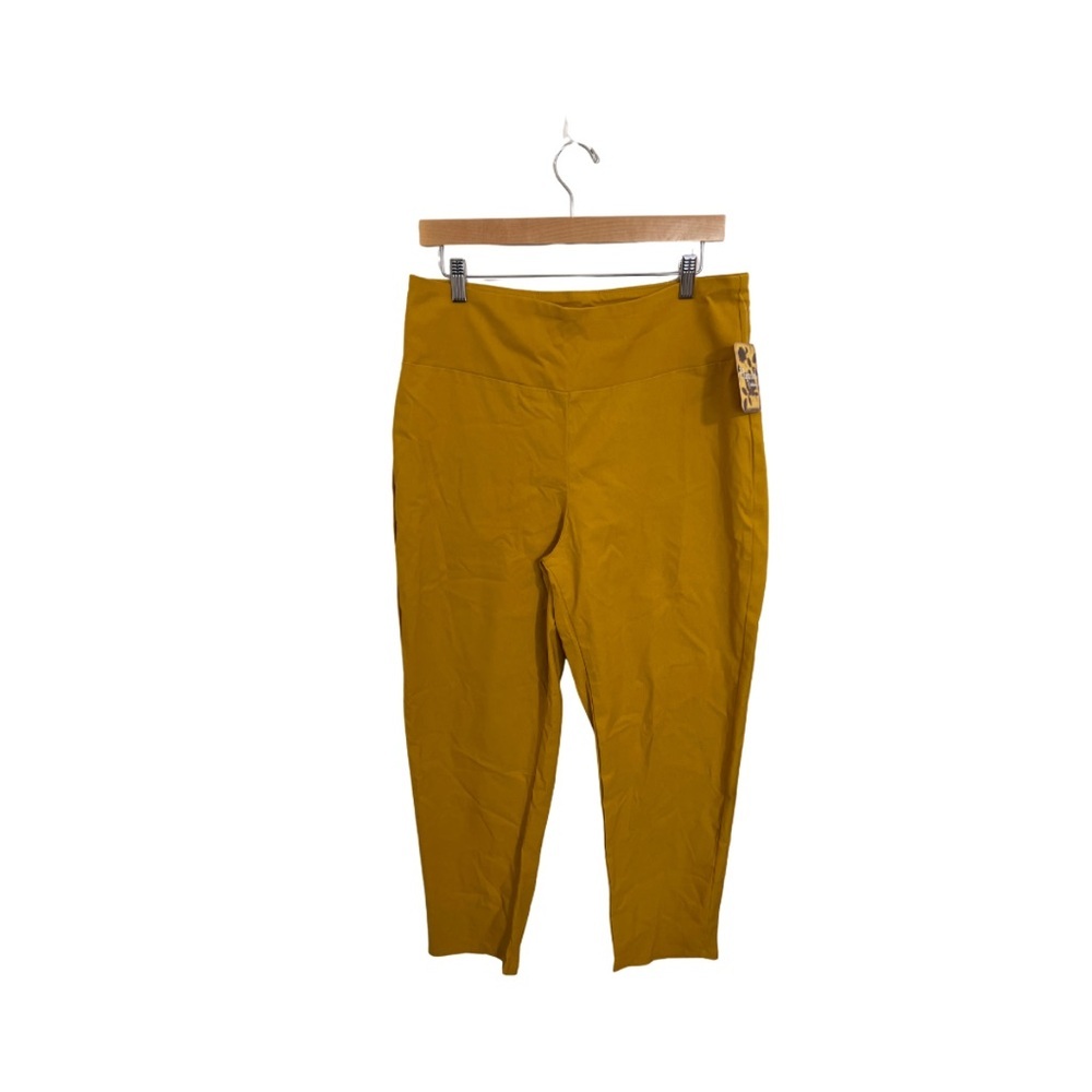 Mustard Yellow Cropped Pants - Picture 2 of 3